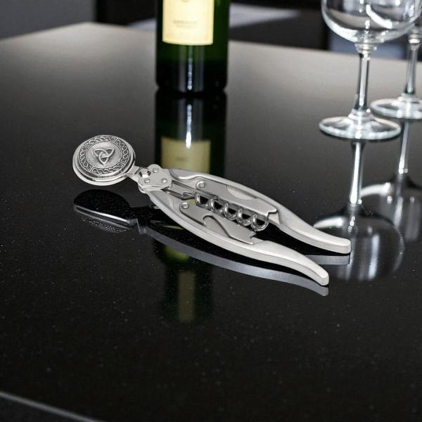 Trinity Knot Winged Corkscrew – Handmade by Mullingar Pewter - Accessories