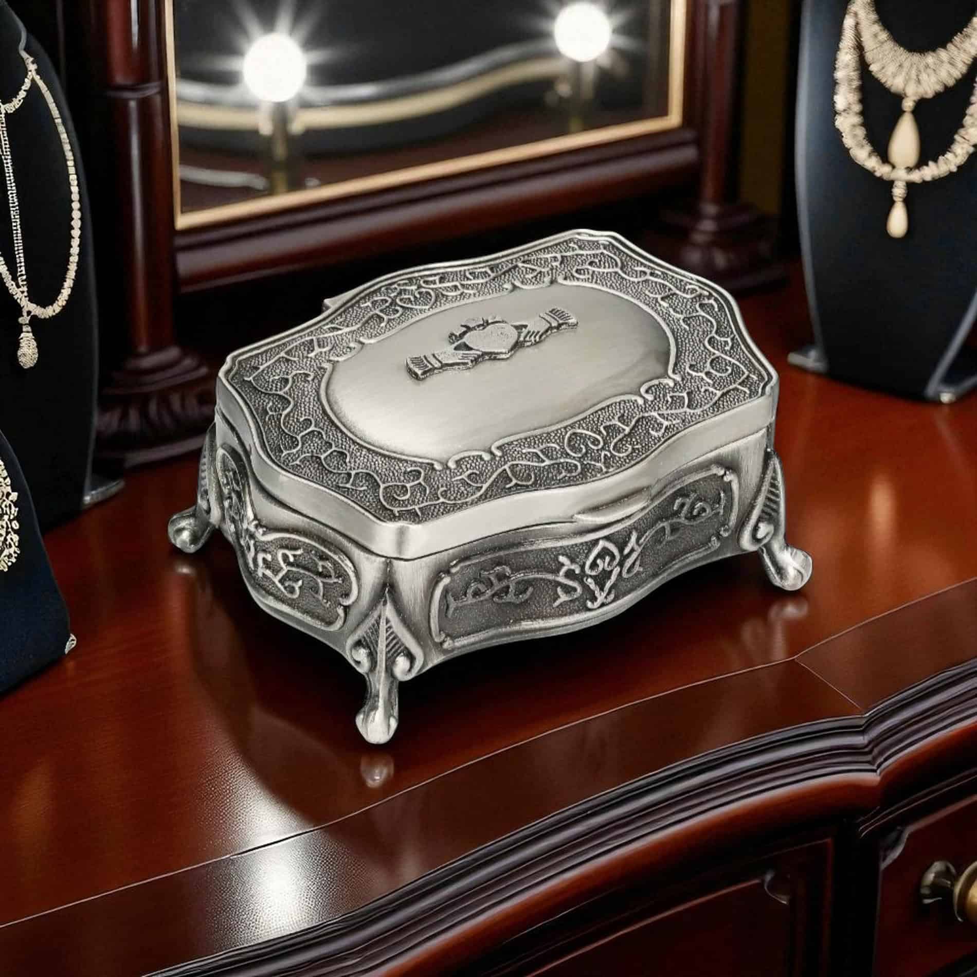Claw Feet Claddagh Jewellery Box – Mullingar Pewter - Irish Gifts