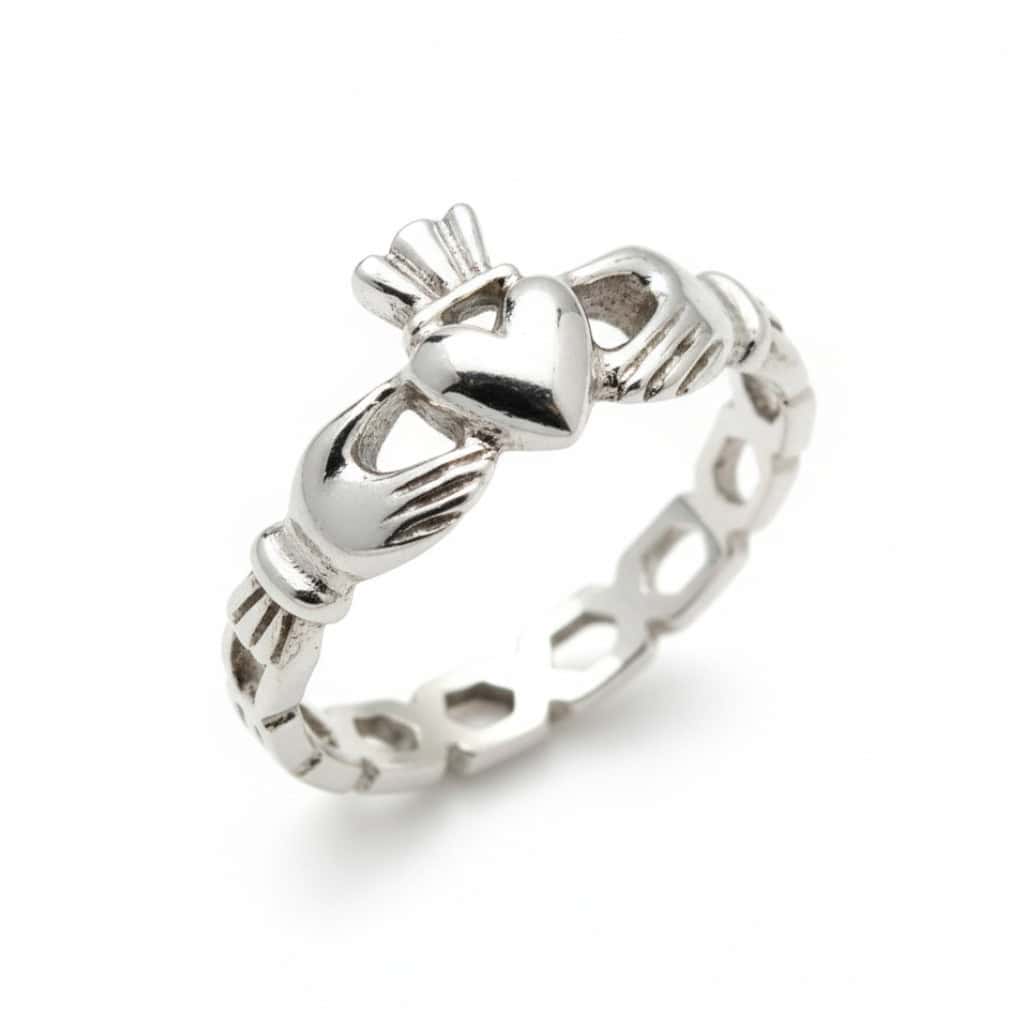 The “Mask” Sterling Silver Claddagh Ring by Fadó Jewellers - St Patricks Day