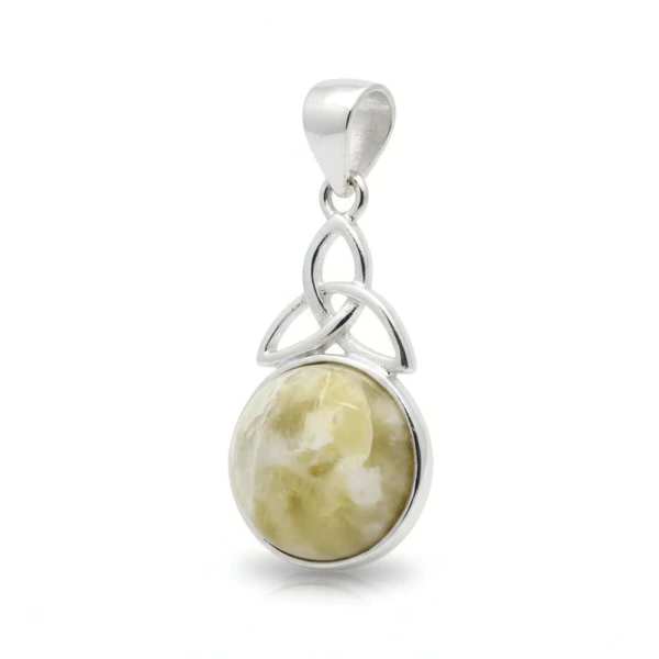 Connemara Marble Trinity Pendant - Sterling Silver - Confirmation Gifts