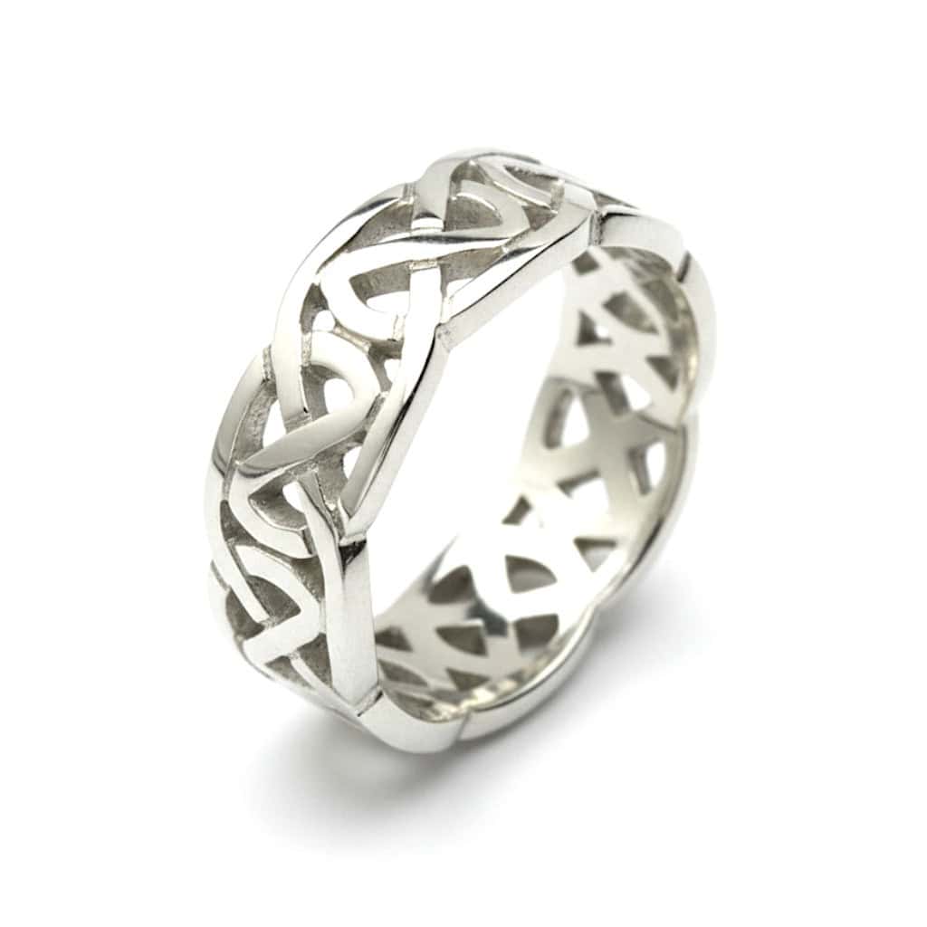 Wide Celtic Knot Ring – Sterling Silver by Fadó Jewellers - Graduation Gifts