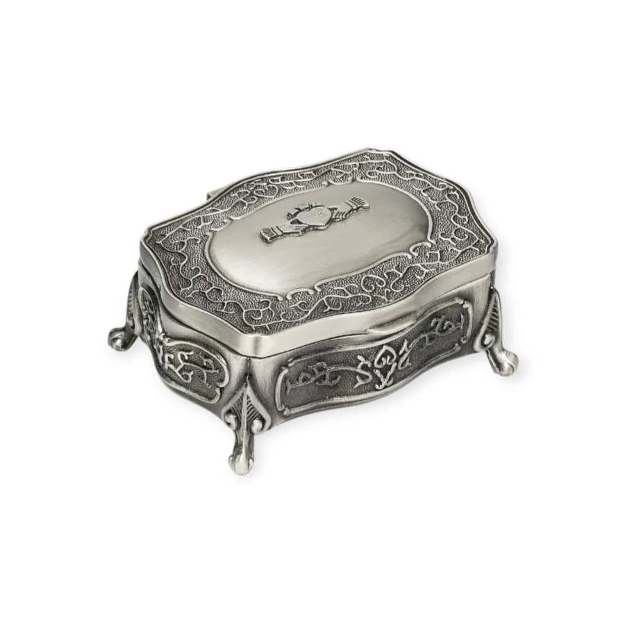 Claw Feet Claddagh Jewellery Box – Mullingar Pewter - Irish Gifts - Image 2