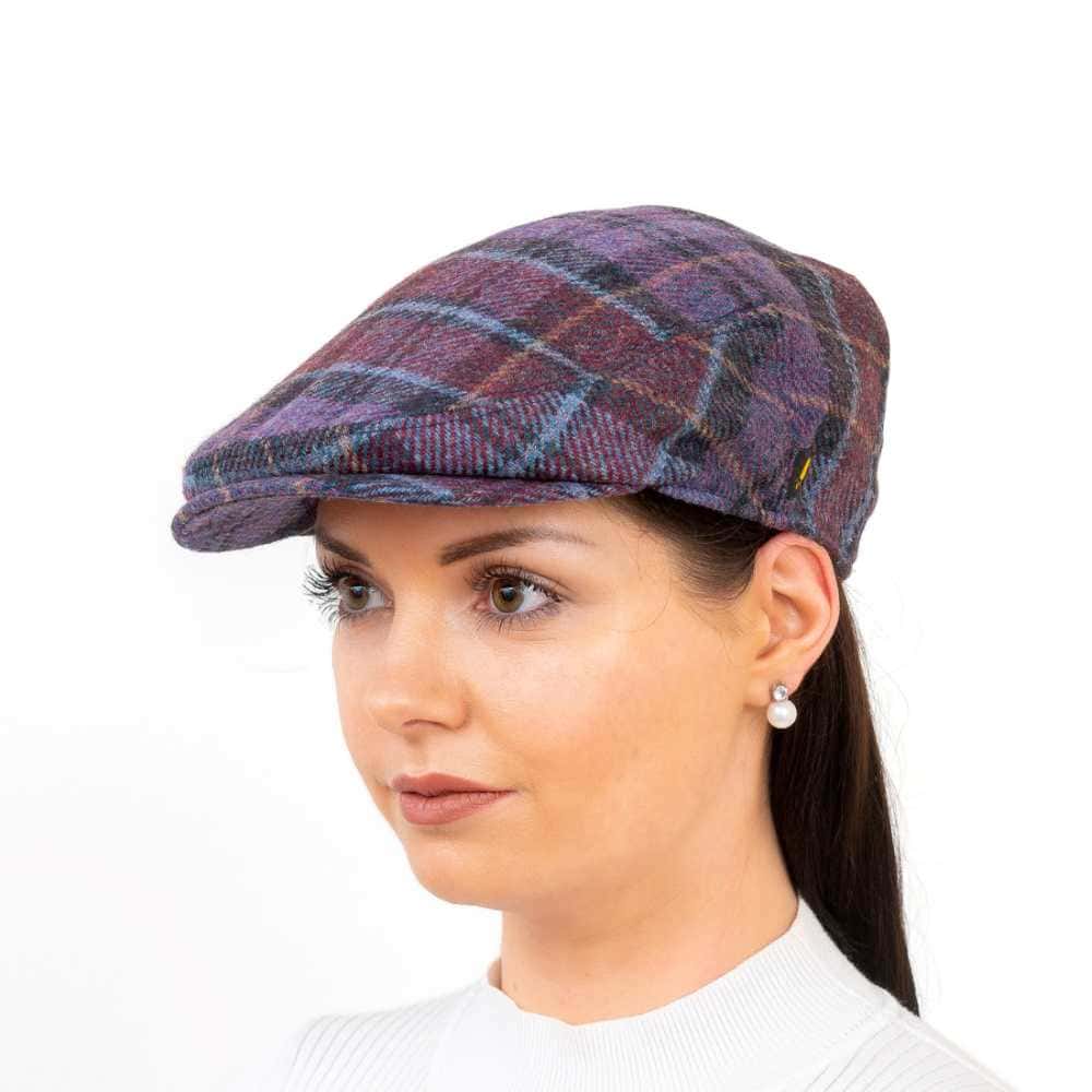 Aran Irish Tweed Cap – Heather Check Stretch Fit - Hats | Caps | Clothing