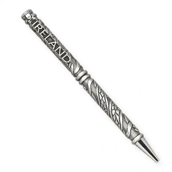 Celtic Birds Pewter Pen – Inspired by the Book of Kells - Irish Gifts - Image 1