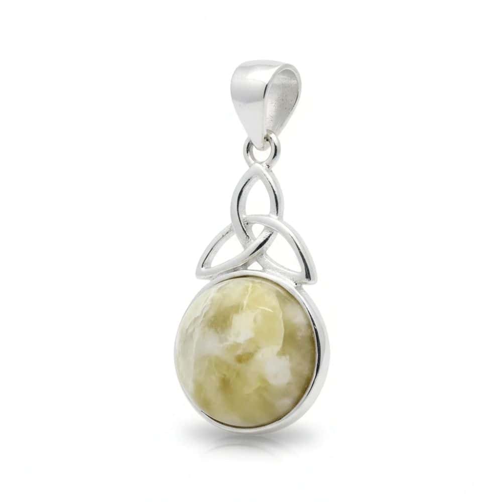 Connemara Marble Trinity Pendant - Sterling Silver - Confirmation Gifts