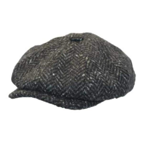 Donegal Tweed Newsboy Cap - Dark Charcoal Scholar - Donegal Tweed - Image 1