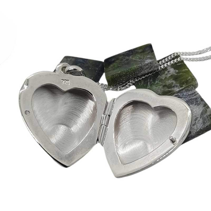 Large Sterling Silver Heart-Shaped Claddagh Locket – 18” Chain - Baby & Christening Gifts - Image 1