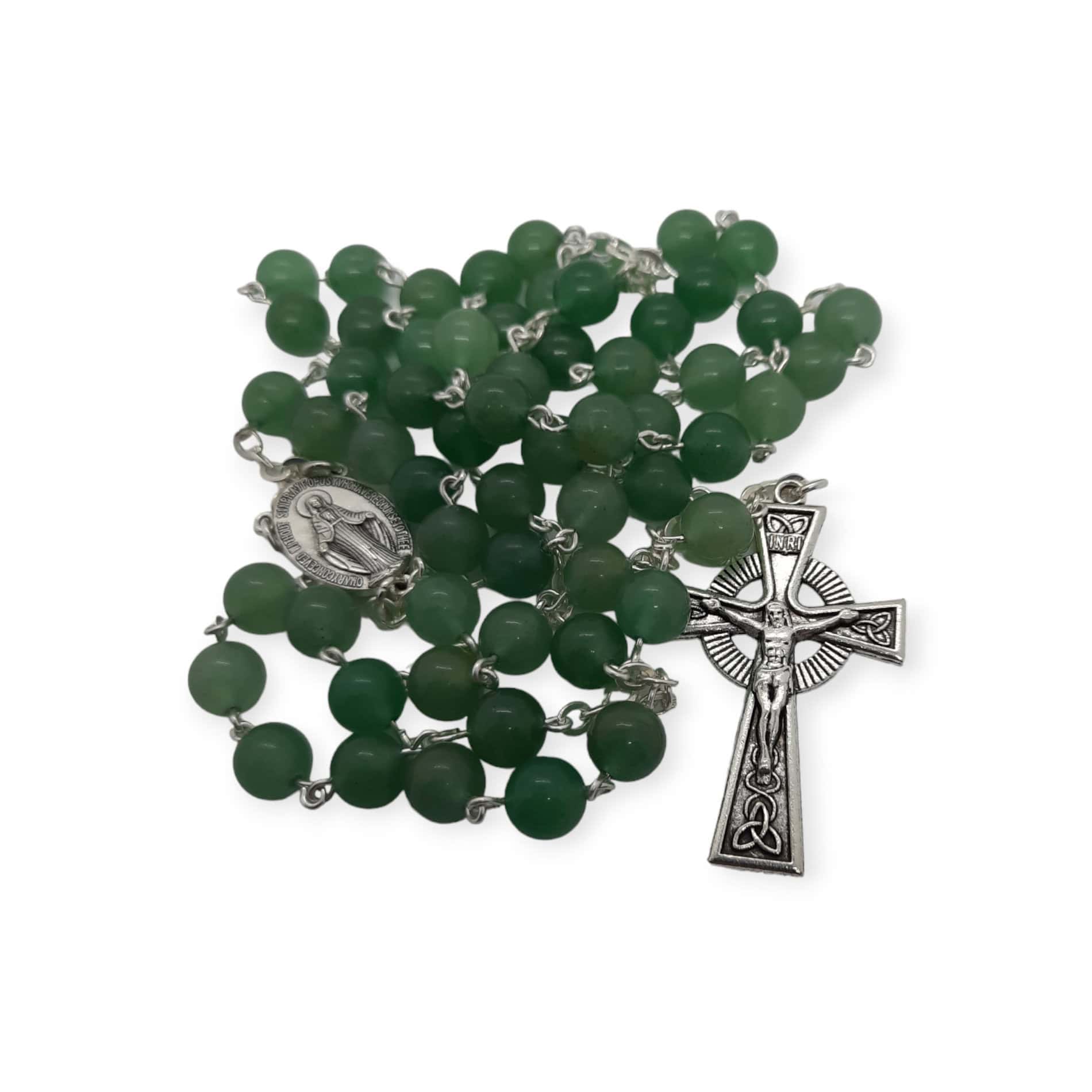 Aventurine Rosary Beads – 8mm - Made in Galway - Accessories