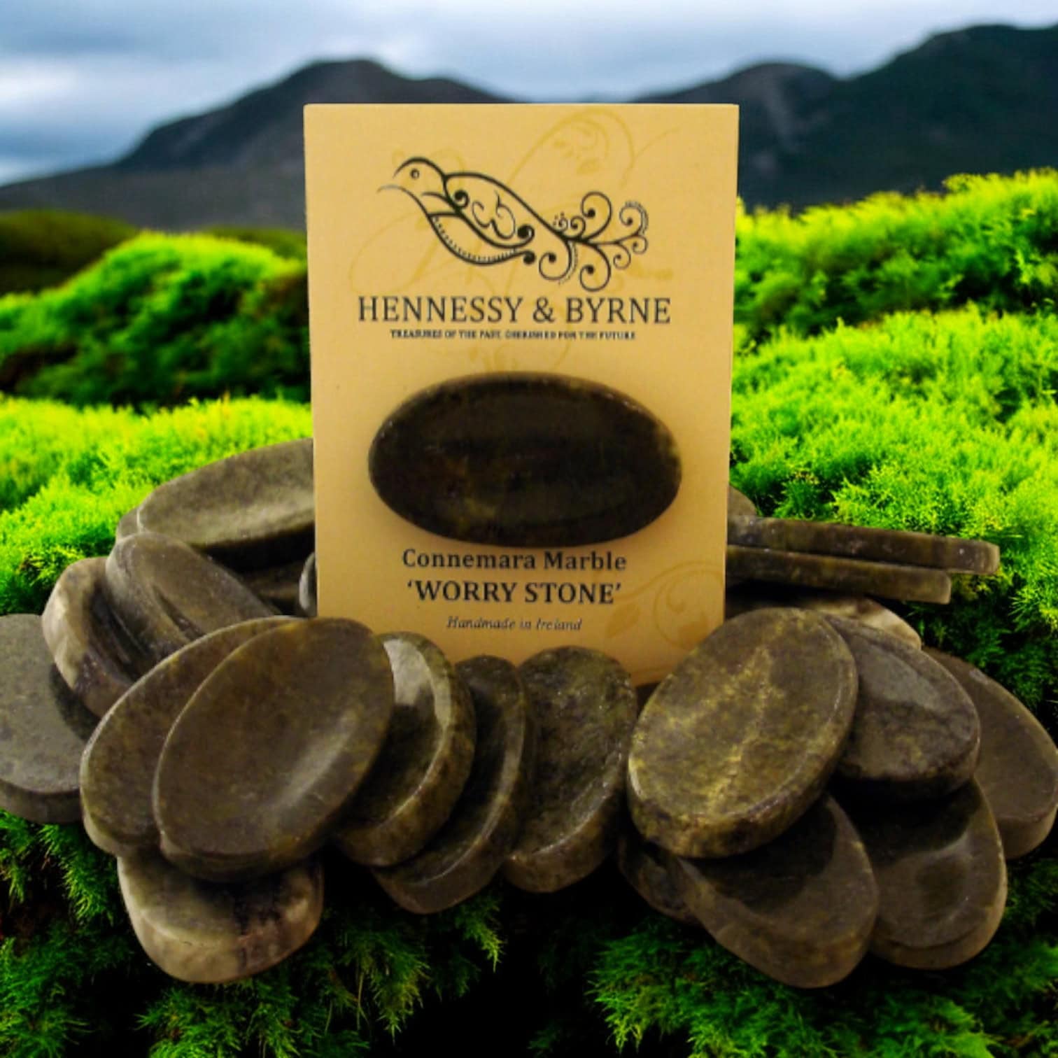 Connemara Marble Worry Stone – Irish Thumb Stone for Calm - Connemara Marble