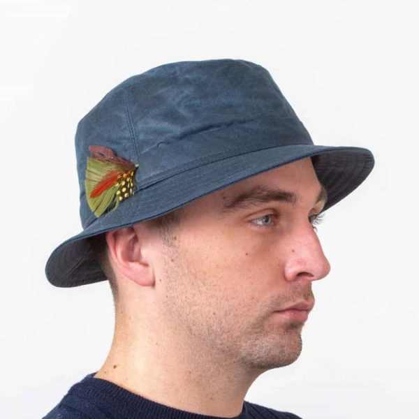 Bilberry Waxed Cotton Hat – Navy Blue - Hats | Caps | Clothing