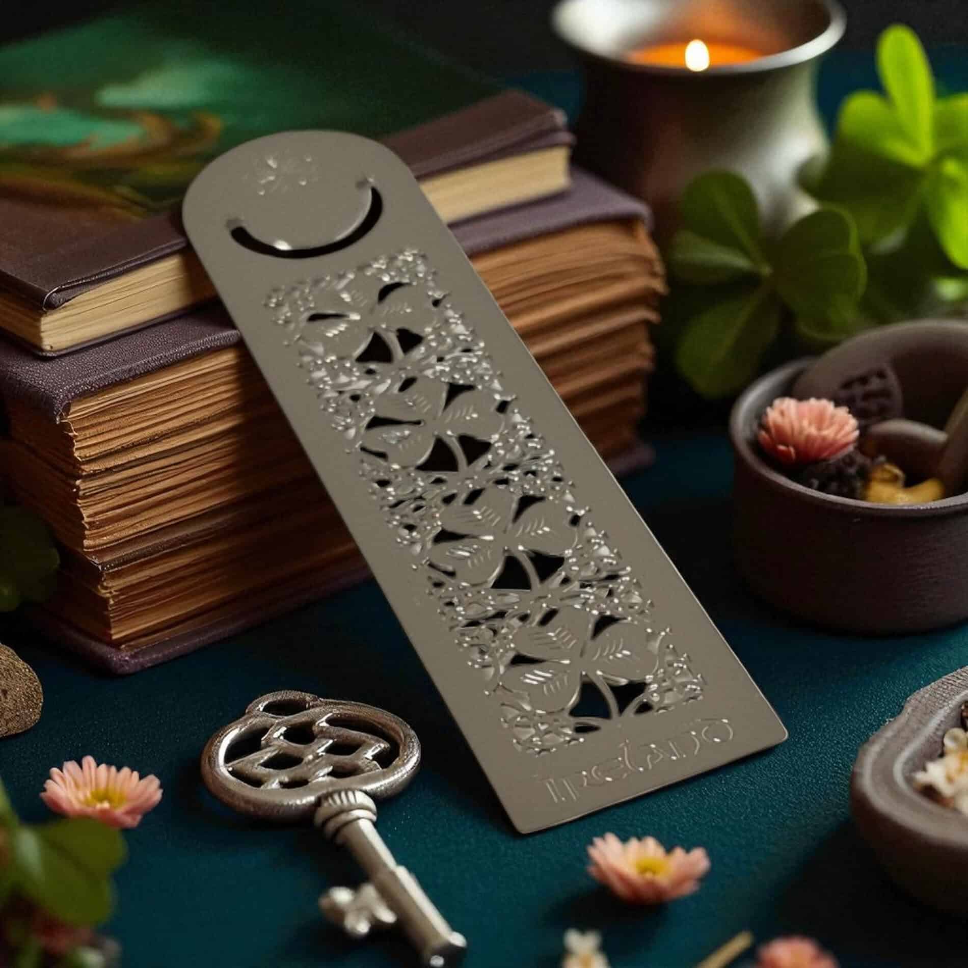 Irish Metal Bookmark with a Shamrock Design - Irish Gifts