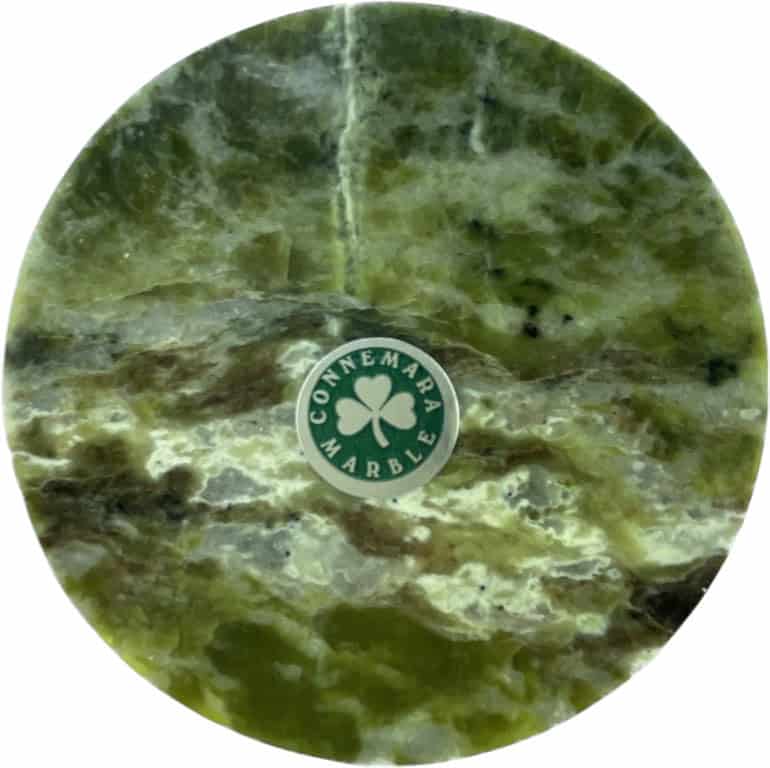 Connemara Marble Round Drinks Coaster – Handmade in Ireland - Connemara Marble