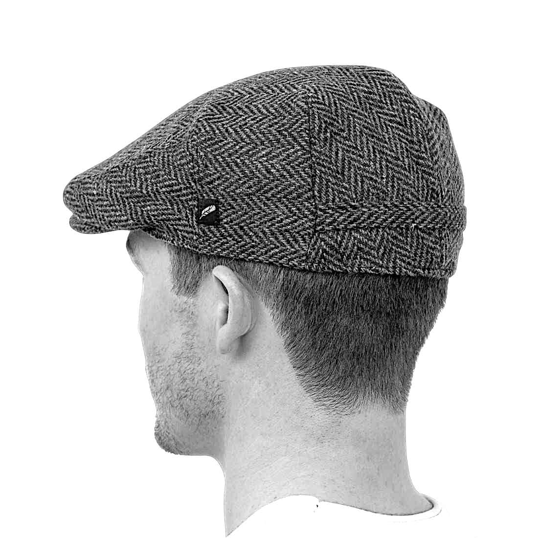 Charcoal Grey Salt & Pepper Donegal Tweed Dubliner Cap - Donegal Tweed - Image 1