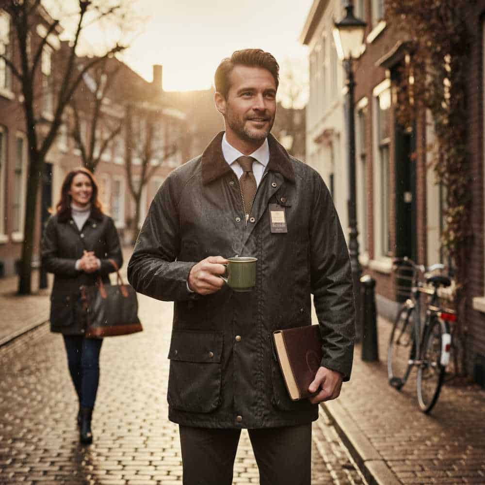 Men’s Waxed Jacket – Green Wax | Timeless Country Classic - Clothing Collection
