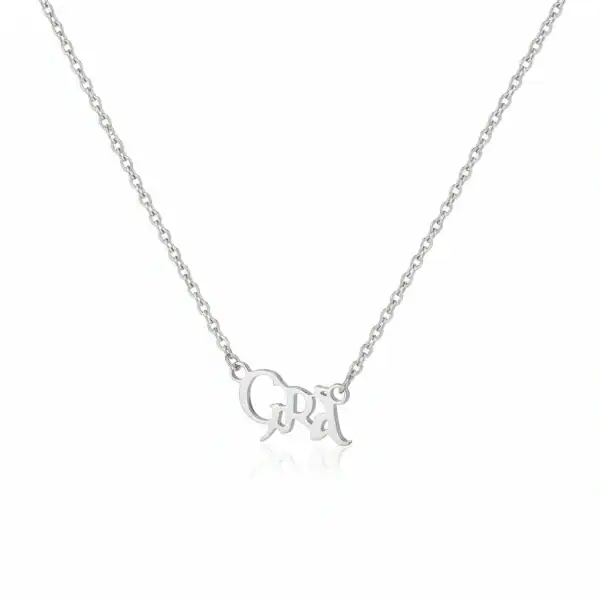 Sterling Silver “Grá” Necklet – Irish for Love – 18” Chain - Baby & Christening Gifts