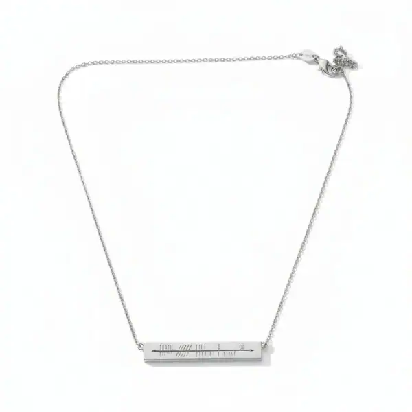 Sterling Silver Ogham Necklet – “IRELAND” - Irish Gifts