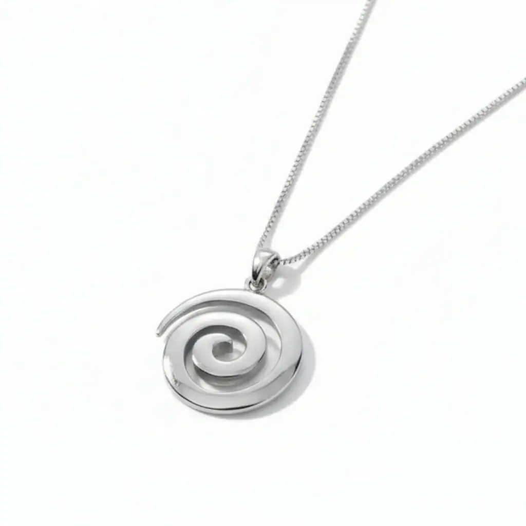 Sterling Silver Celtic Spiral Pendant Necklace - Irish Gifts