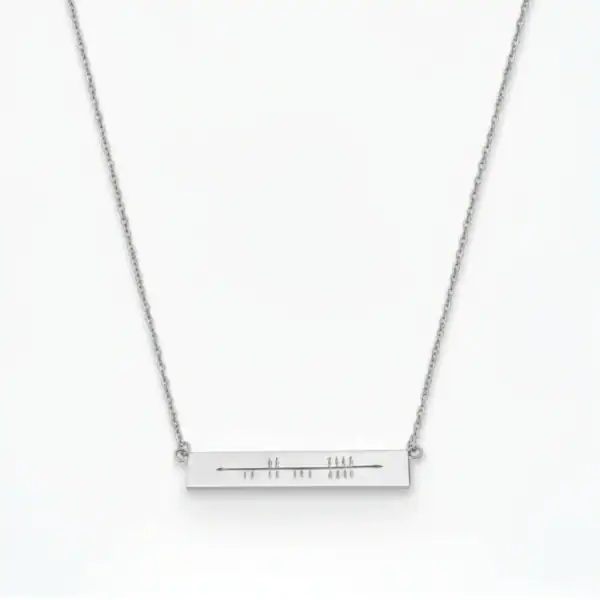 Sterling Silver Ogham Necklet – “LOVE” - Irish Gifts