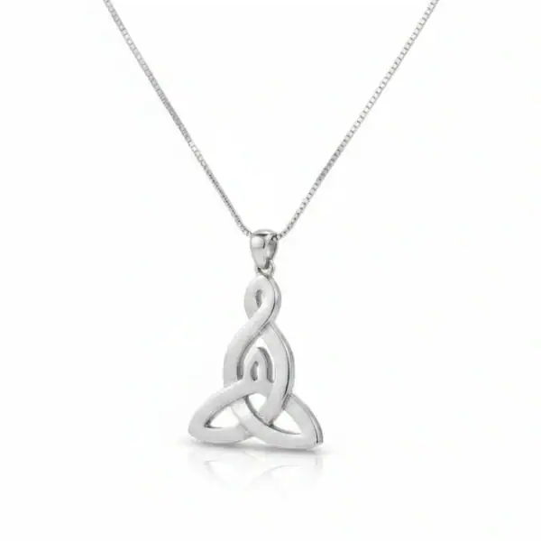 Sterling Silver Trinity Knot Pendant – Mother & Child Design - Irish Gifts