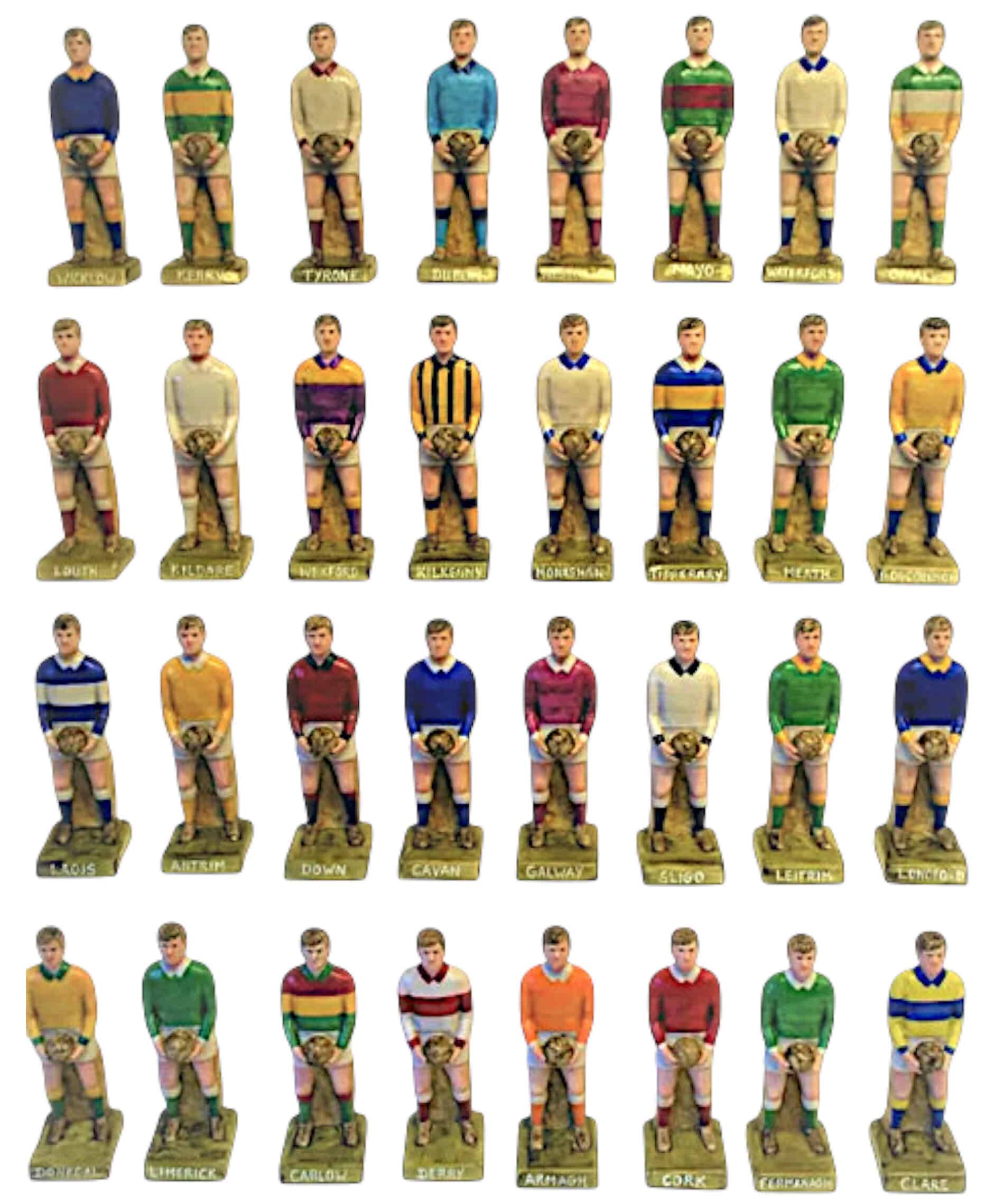 Replica Vintage GAA Football Figures – 32 Counties Available - Irish Bar/Guinness