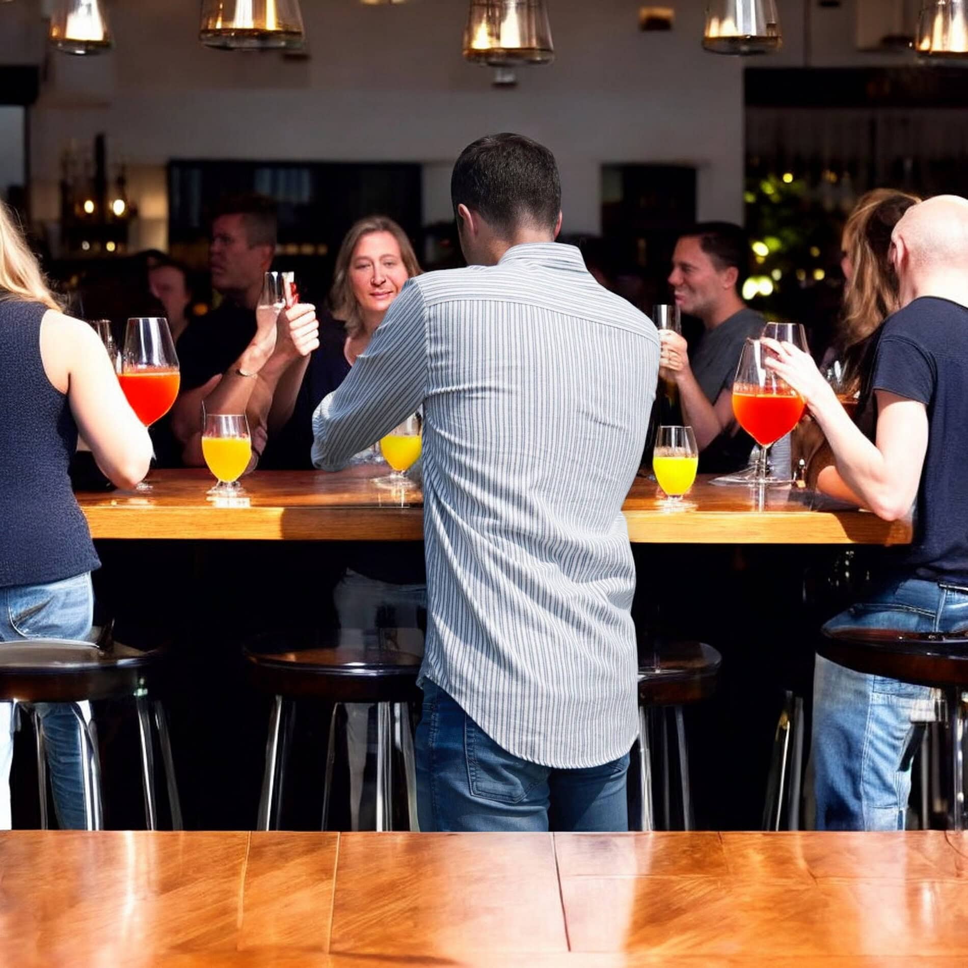 Cotton Grandfather Shirt - Blue with White Stripe - Made in Ireland - Grandfather Shirts - Image 3