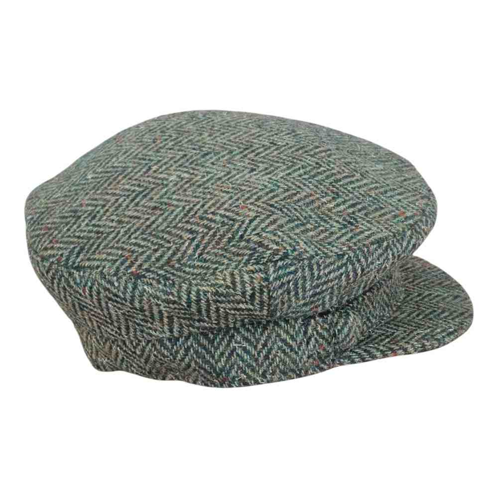 Green Herringbone Donegal Tweed Skipper Hat - Hats | Caps | Clothing - Image 2