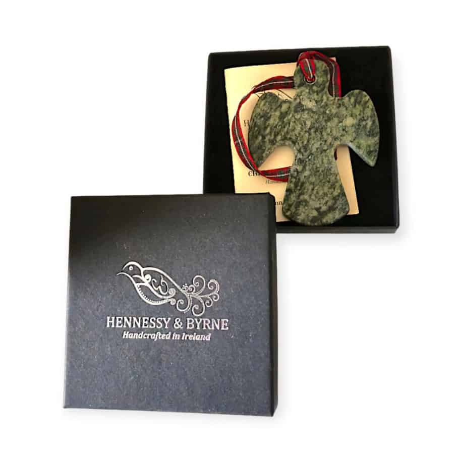 Connemara Marble Angel Christmas Tree Ornament – Handmade in Ireland - Connemara Marble - Image 2