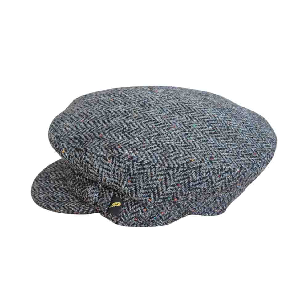 Charcoal Herringbone Donegal Tweed Skipper Hat - Donegal Tweed - Image 7