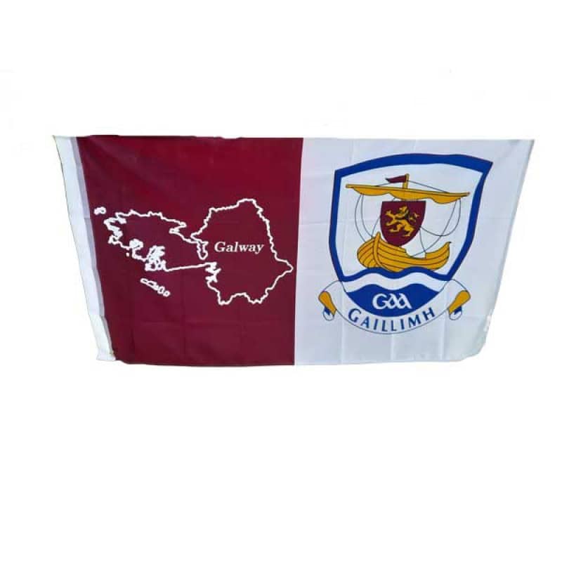Official Galway GAA Flag – Hurling & Football Flag 5ft x 3ft - Irish Bar/Guinness - Image 1