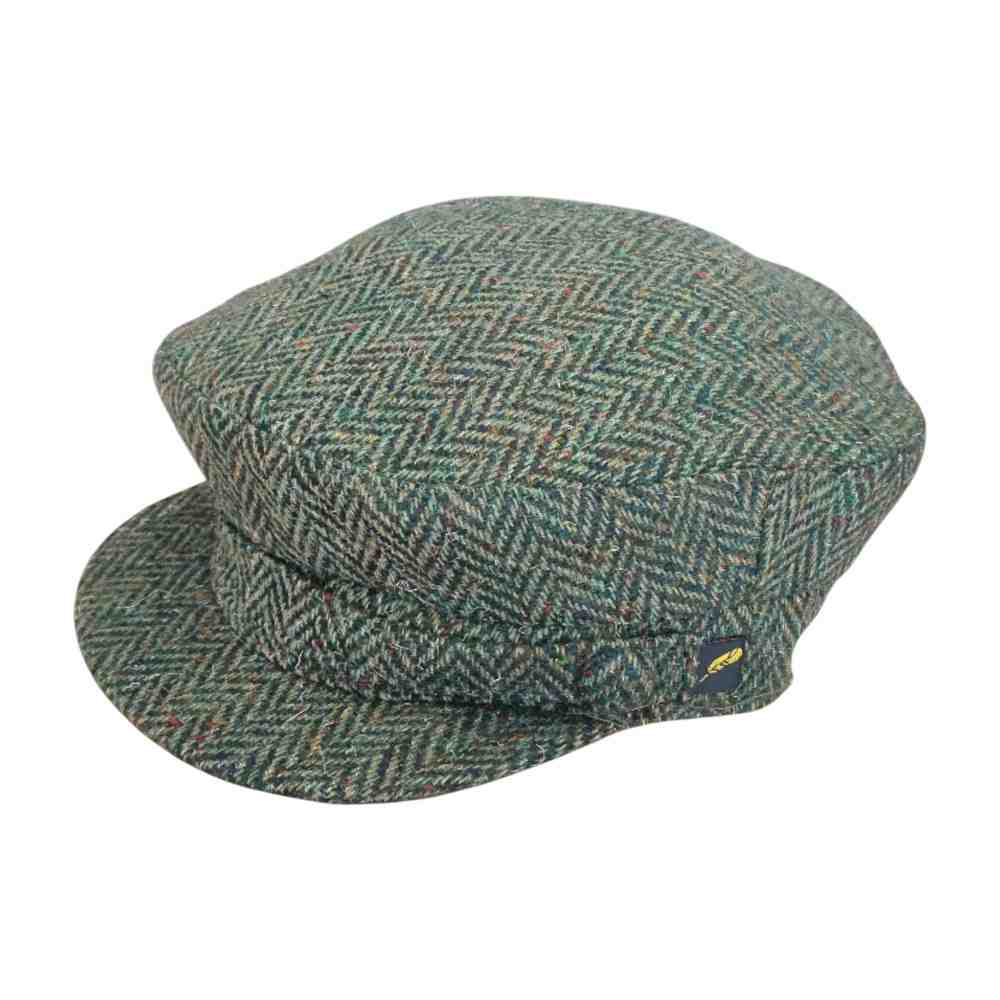 Green Herringbone Donegal Tweed Skipper Hat - Hats | Caps | Clothing