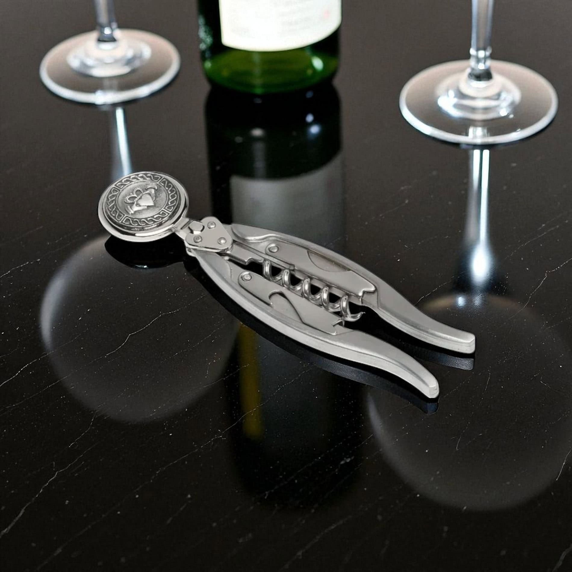 Claddagh Winged Corkscrew – Handmade by Mullingar Pewter - Accessories