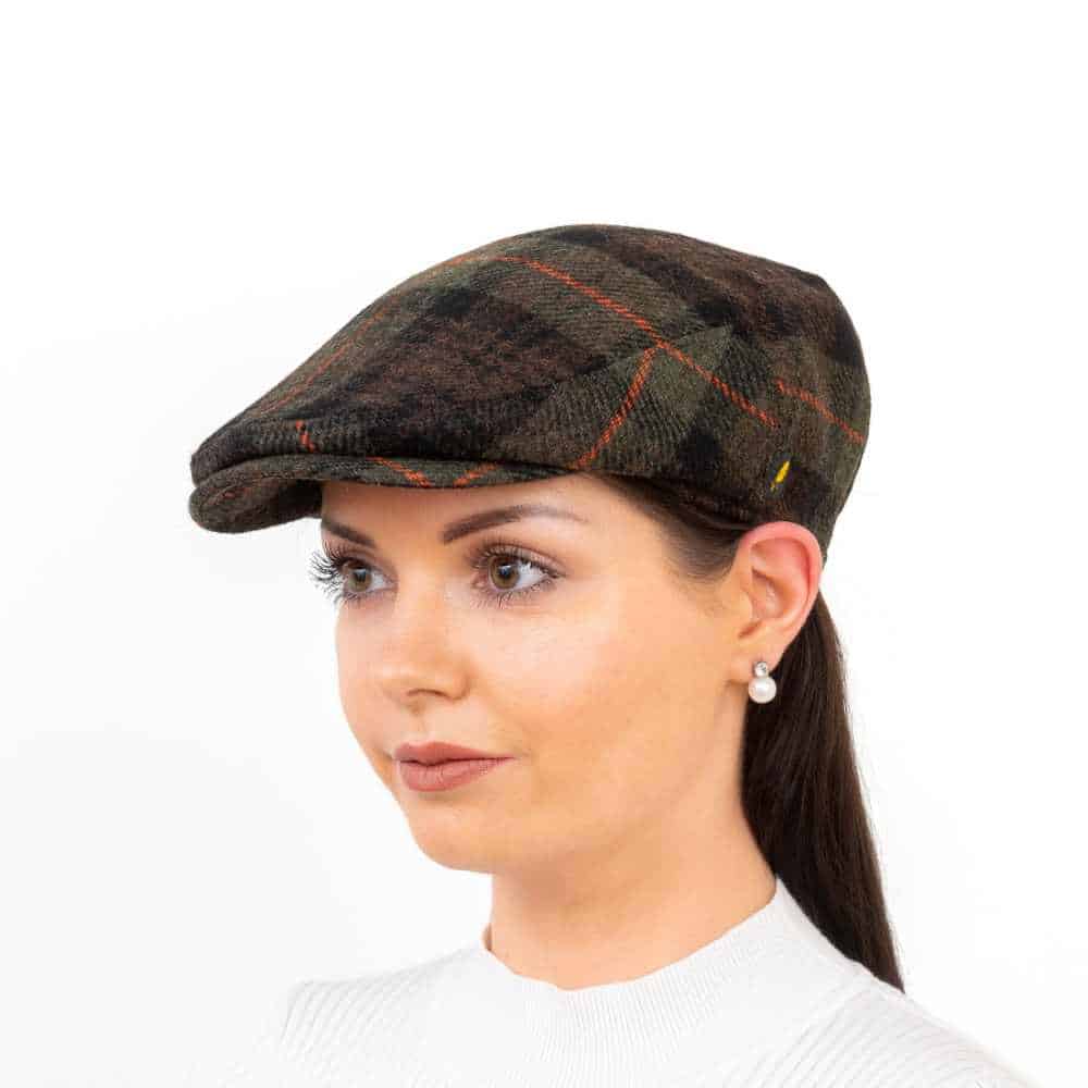 Harris Tweed Flat Cap – Blue Herringbone - Hats | Caps | Clothing