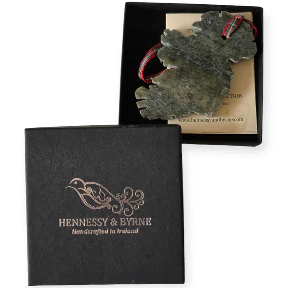 Connemara Marble Irish Map Ornament – Handmade Irish Christmas Gift - Accessories - Image 2