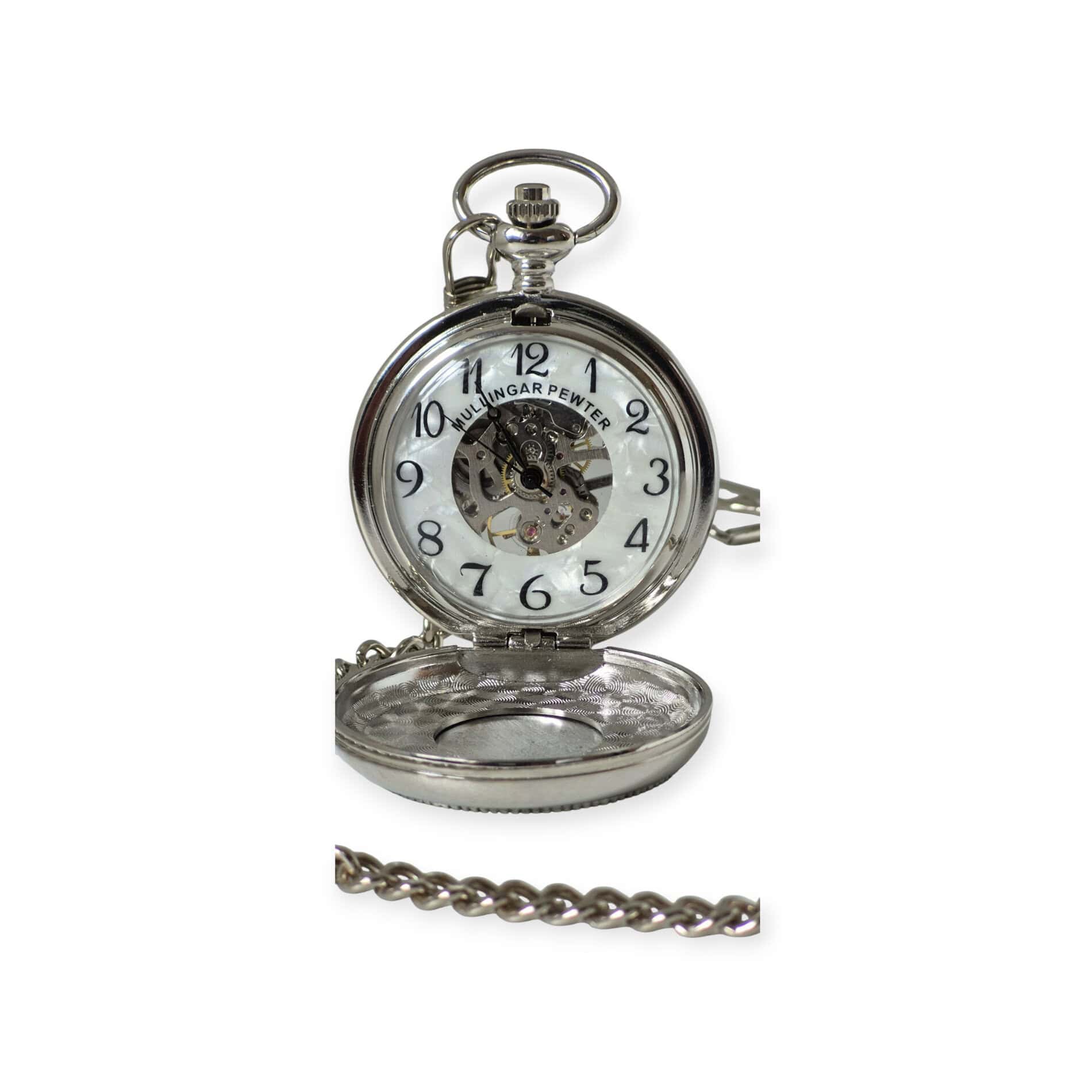 Mechanical Pocket Watch with Map of Ireland – Mullingar Pewter - Irish Gifts - Image 5