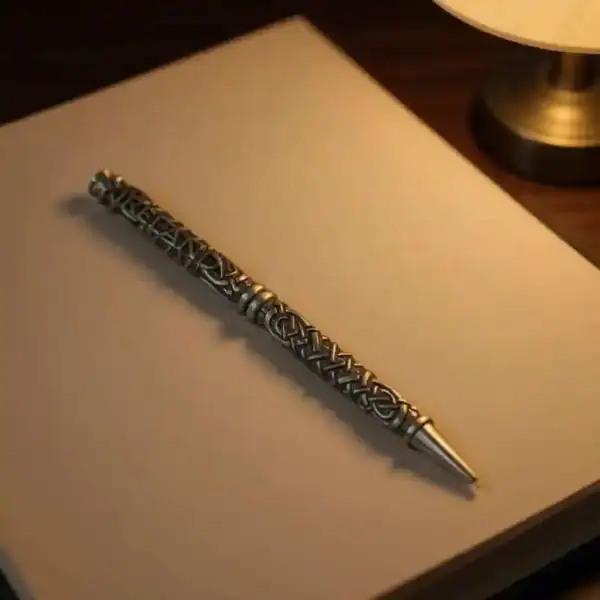 Celtic Knot Pewter Pen – Irish Handmade Ballpoint - Accessories