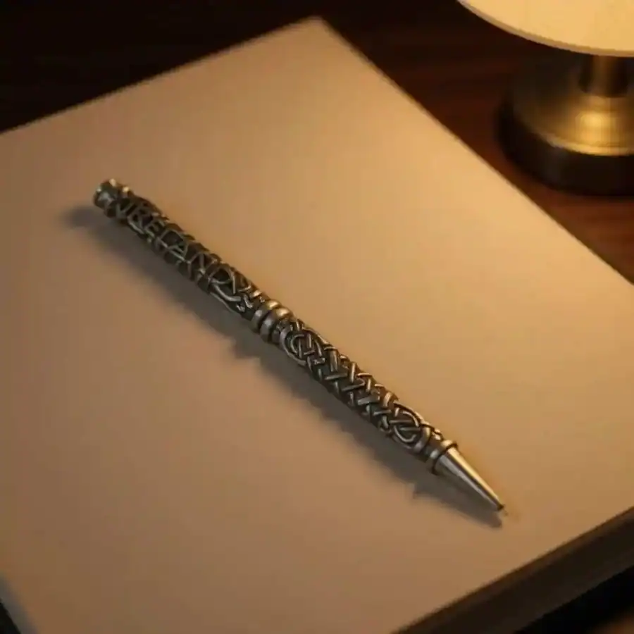 Celtic Knot Pewter Pen – Irish Handmade Ballpoint - Accessories