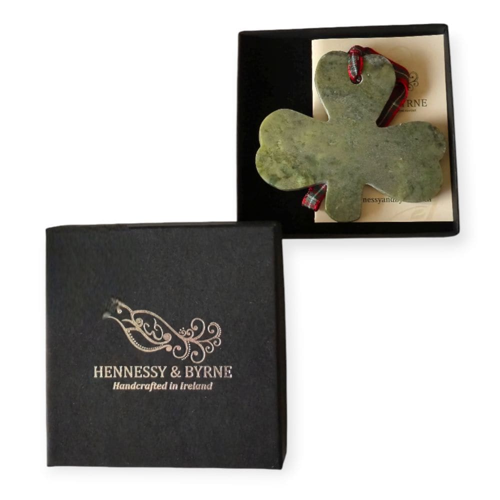 Connemara Marble Shamrock Christmas Ornament – Handmade in Ireland - Accessories - Image 2