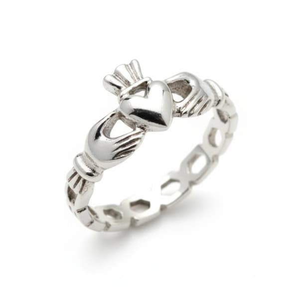 The “Mask” Sterling Silver Claddagh Ring by Fadó Jewellers - St Patricks Day