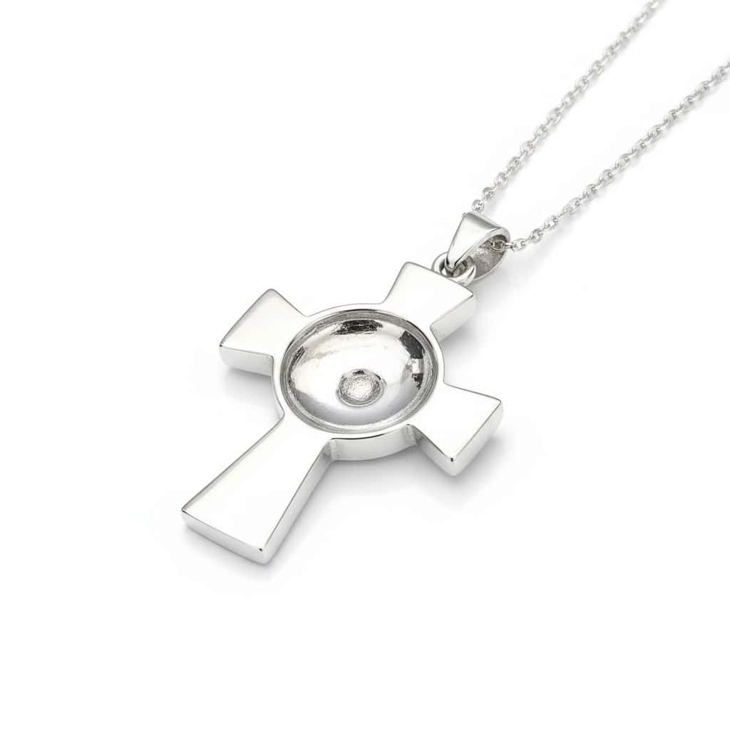 Sterling Silver Celtic Cross - Gold-Plated Dome – Ardagh Chalice - Irish Gifts - Image 2