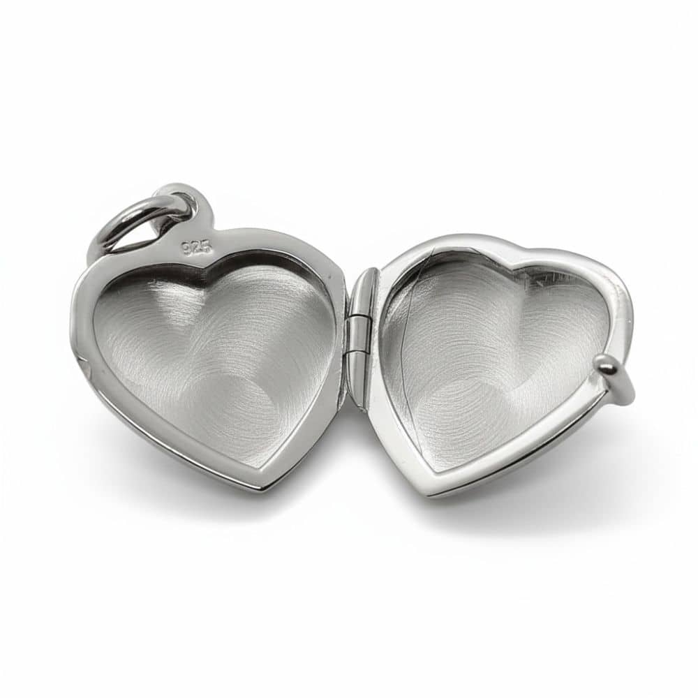 Sterling Silver Claddagh Locket Necklace – 18” Chain - Baby & Christening Gifts - Image 1