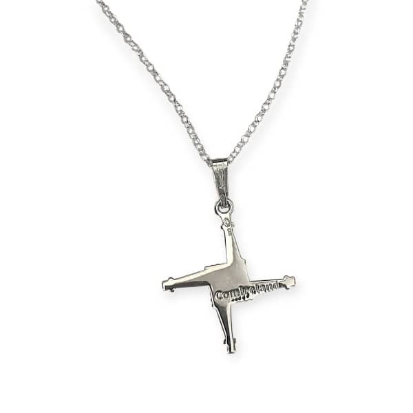Sterling Silver St Brigid's Cross Necklace - Irish Gifts - Image 1