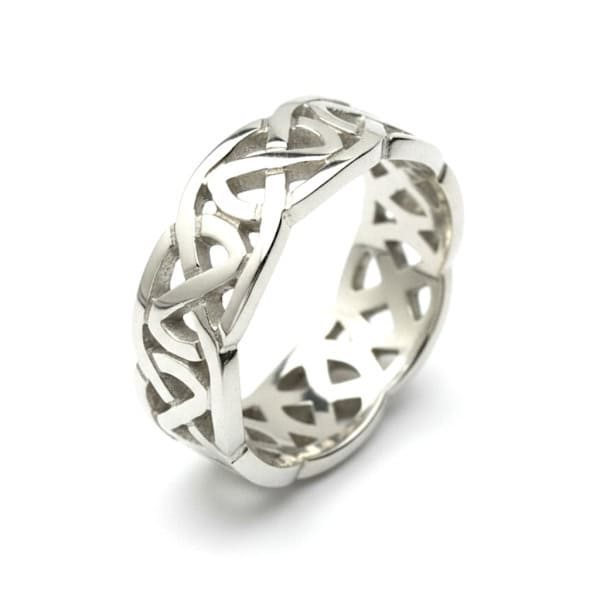 Wide Celtic Knot Ring – Sterling Silver by Fadó Jewellers - Graduation Gifts