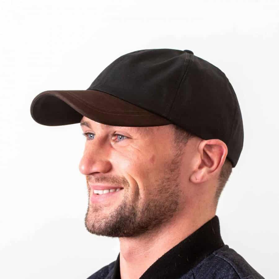 Waxed Baseball Cap - Black - Hats | Caps | Clothing