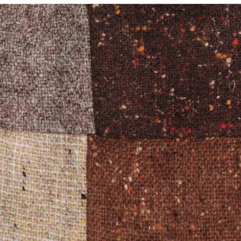 Donegal Tweed Flat Cap - Patchwork Brown Tones - Donegal Tweed - Image 1