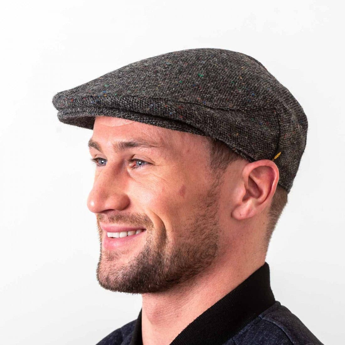 Donegal Tweed Flat Cap - Salt and Pepper Grey - Communion Gifts