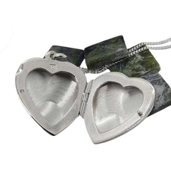 Large Sterling Silver Heart-Shaped Claddagh Locket – 18” Chain - Baby & Christening Gifts - Image 1