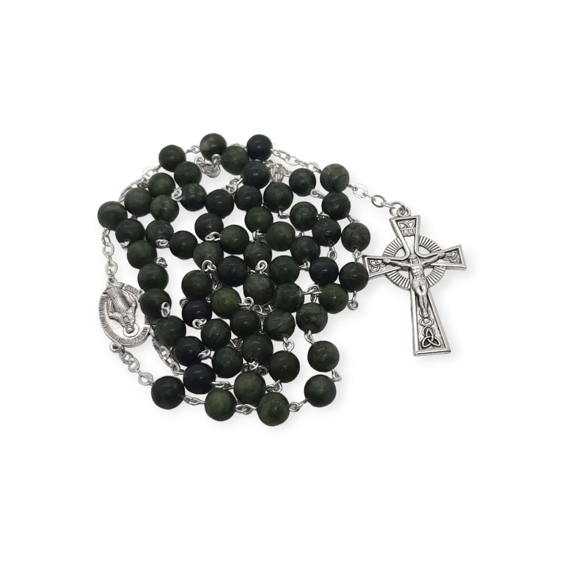 Connemara Marble Rosary Beads – 8mm - Made in Galway - Accessories - Image 5