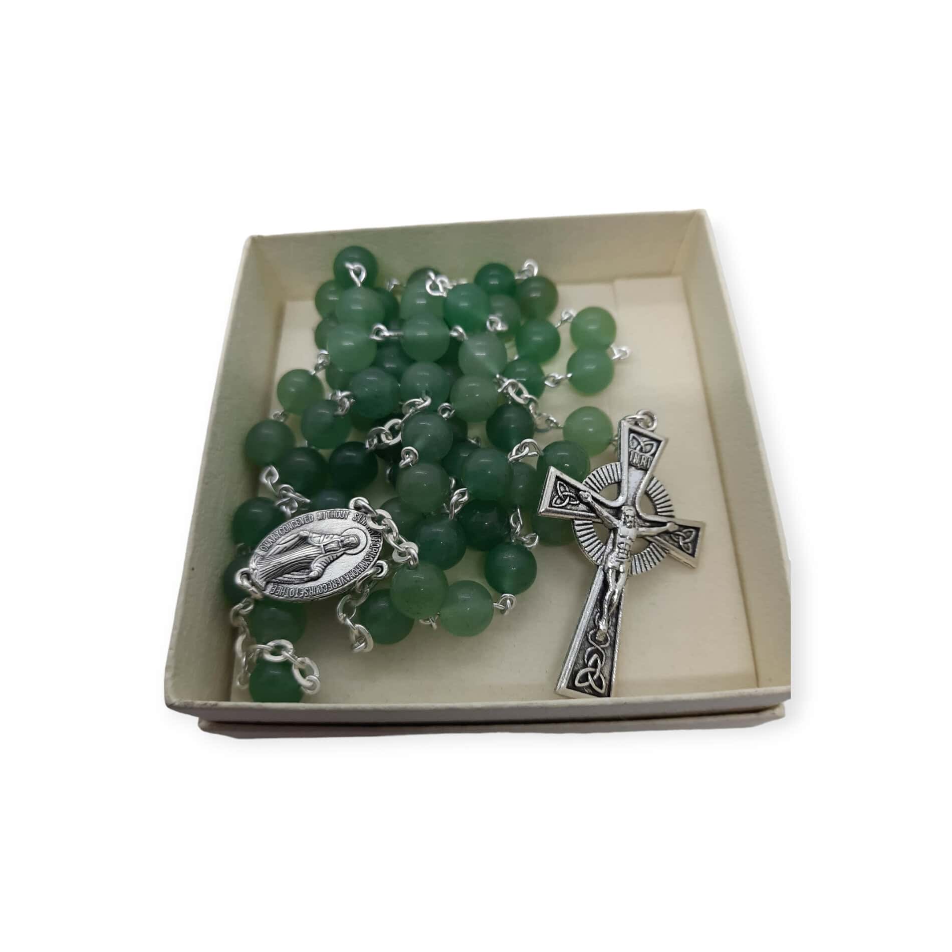 Aventurine Rosary Beads – 8mm - Made in Galway - Accessories - Image 3