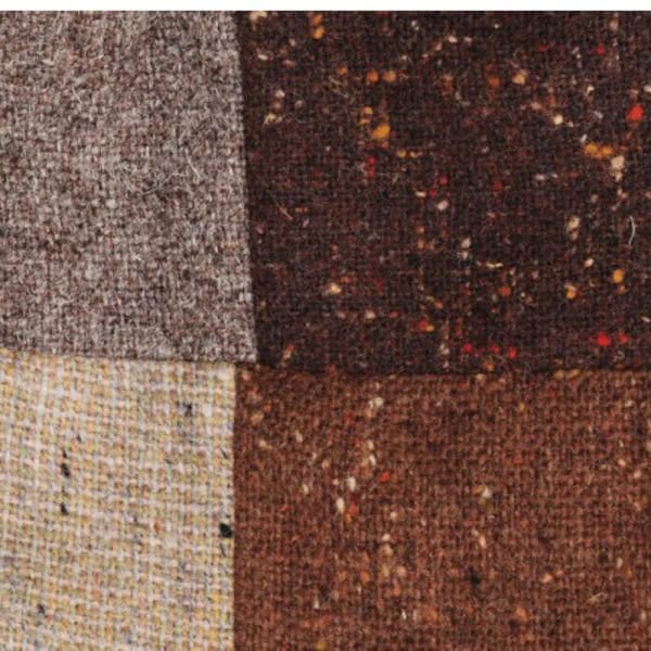 Donegal Tweed Flat Cap - Patchwork Brown Tones - Donegal Tweed - Image 1