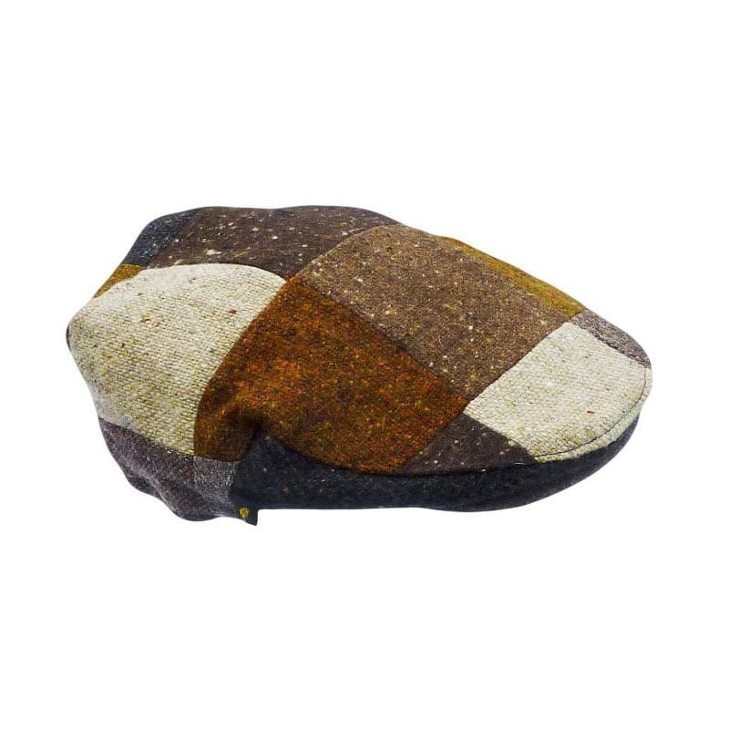 Donegal Tweed Flat Cap - Patchwork Brown Tones - Donegal Tweed - Image 4